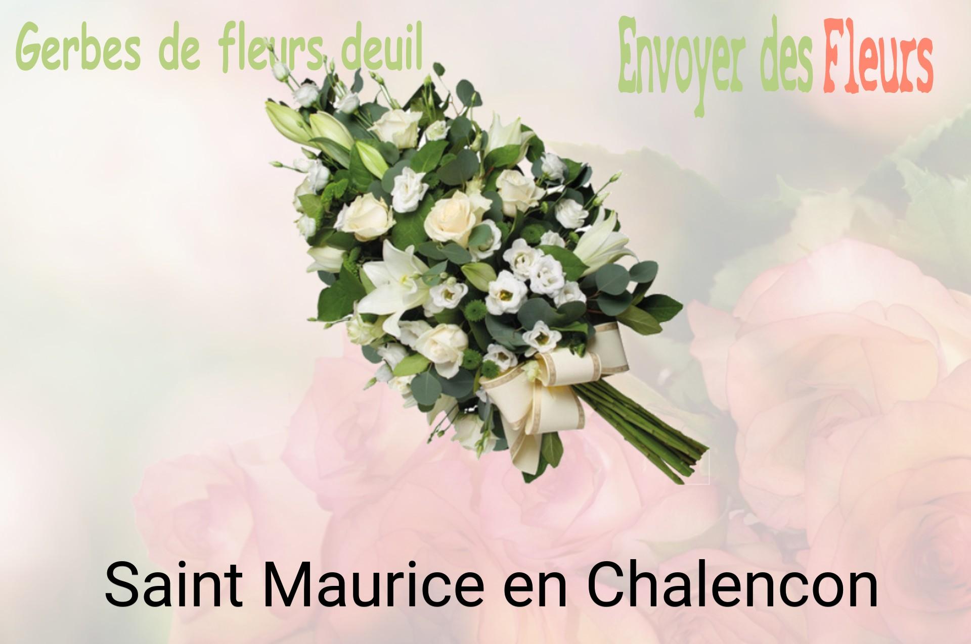 Gerbe de fleurs de deuil livrée à Saint-Maurice-en-Chalencon